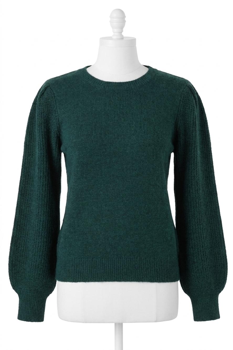NEW &MERCI zoey ribbed sweater in green